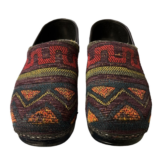 Dansko Professional Aztec Southwestern Native Tapestry Clogs EU 37 US 6.5-7 - Picture 2 of 8